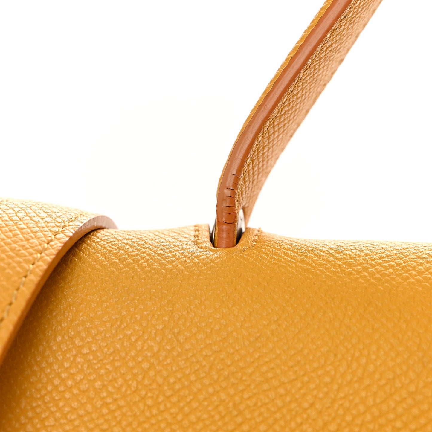 Grained Calfskin Mini Belt Bag Amber