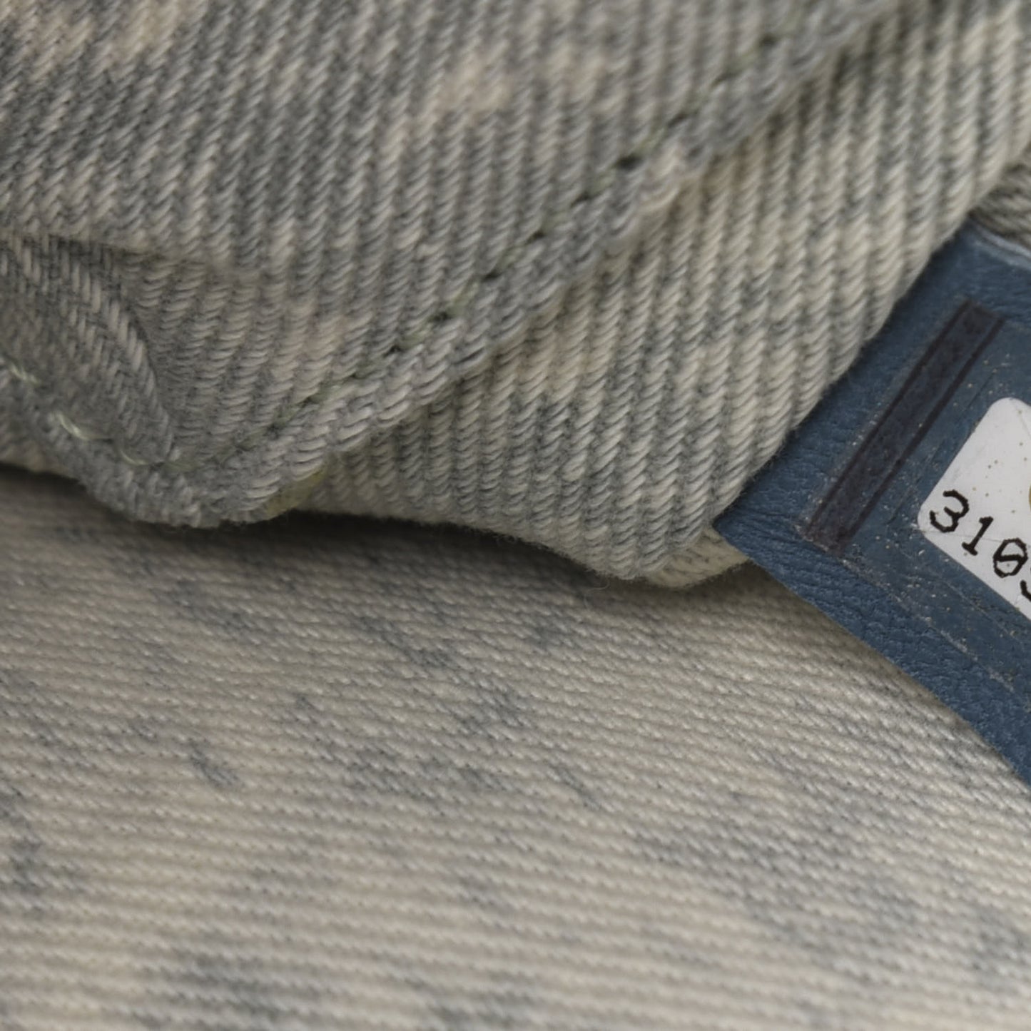 Denim Embossed CC Logo Print Jumbo Single Flap Blue
