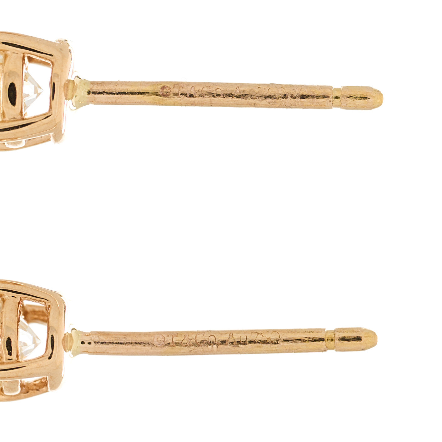 18K Rose Gold Diamond .22ctw Solitaire Earrings