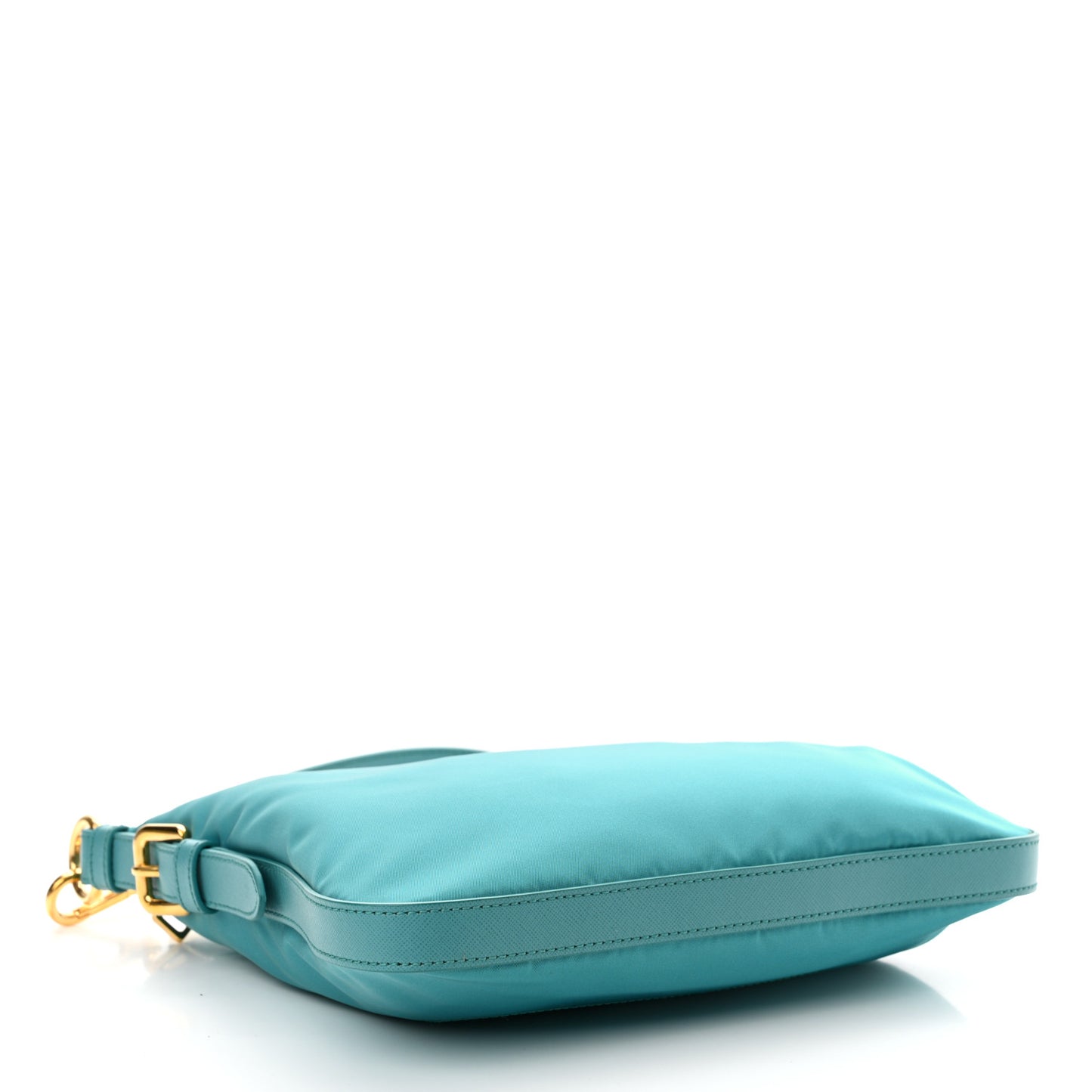 Tessuto Nylon Saffiano Small Crossbody Bag Turchese