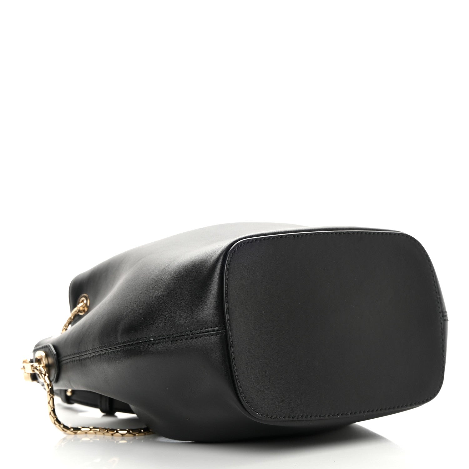 Bulgari Calfskin Serpenti Forever Bucket Bag Black 4 of 13