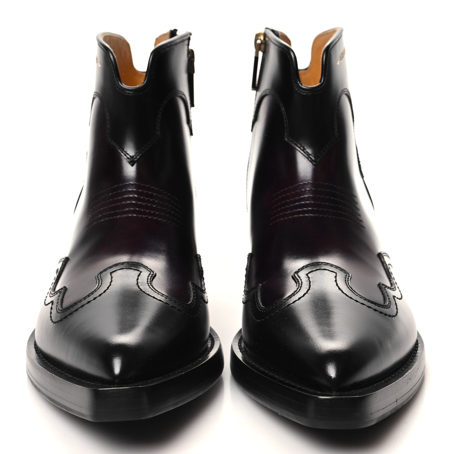 Calfskin Shaded Calfskin Dior West Ankle Boots 39 Black Deep Amaranth