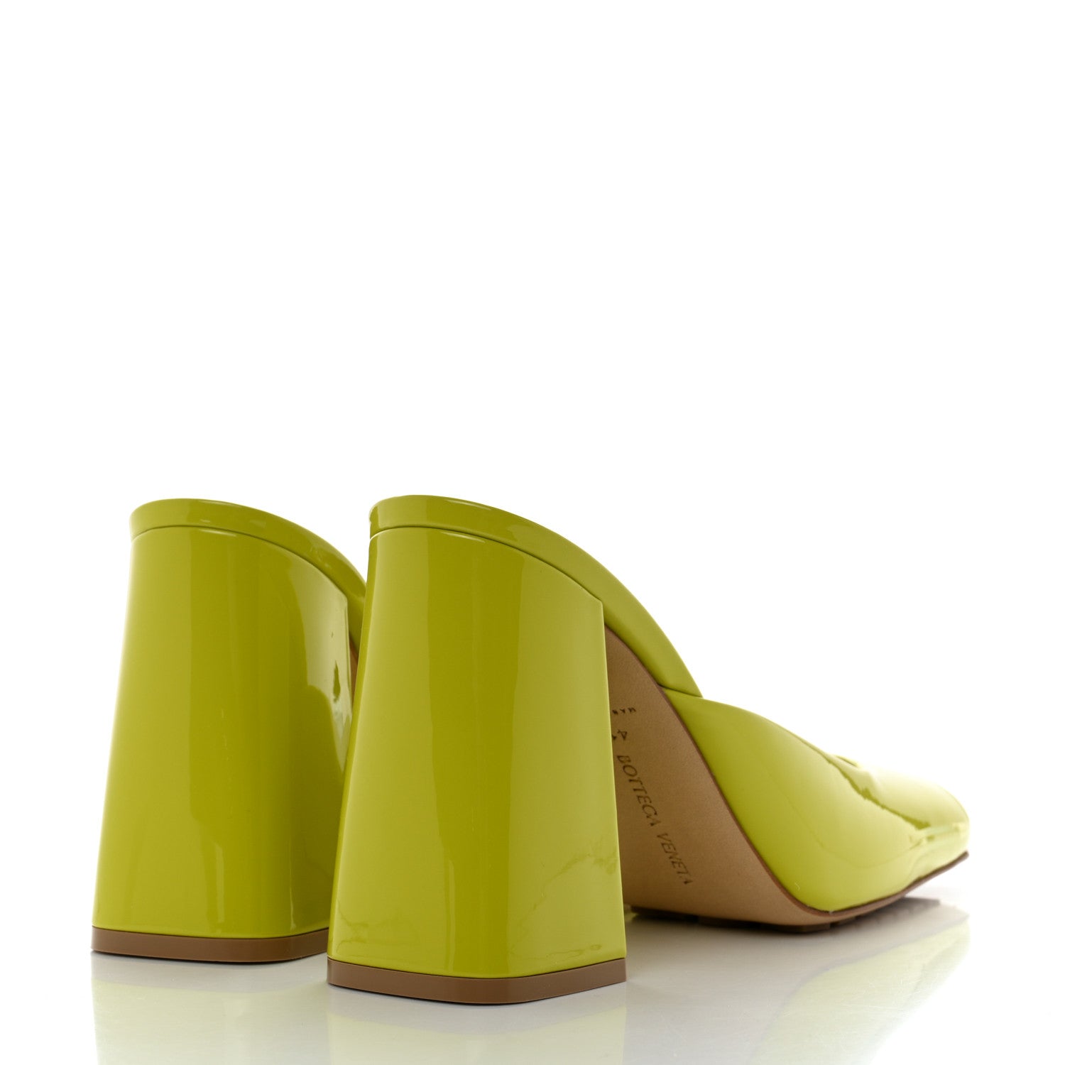 Bottega Veneta Supergloss Patent Tower 90mm Mule Pumps 41.5 Kiwi 4 of 8