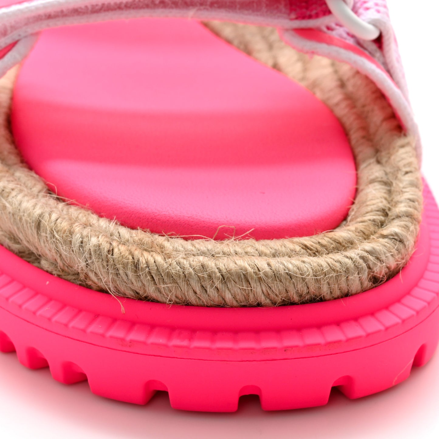 Technical Knit Jute Dioract 10mm Sandals 37.5 White Fuchsia