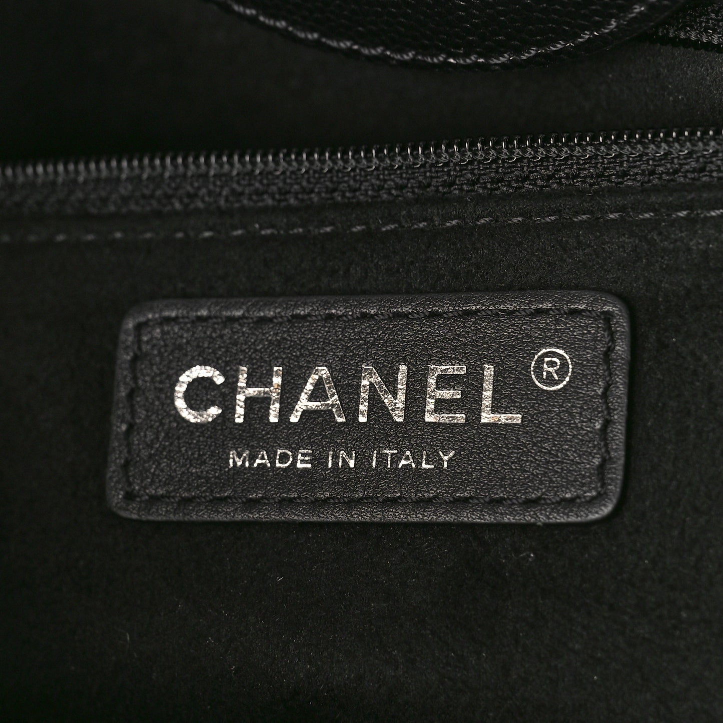 Caviar Medium Studded Deauville Tote Black