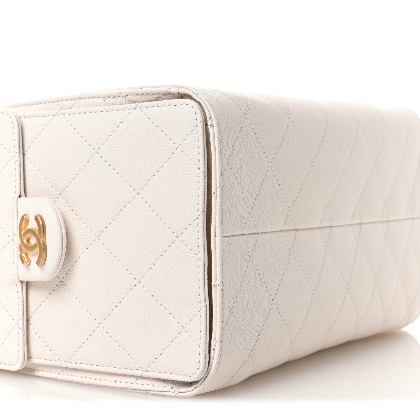 Caviar Quilted Small Chanel 25 Handbag White