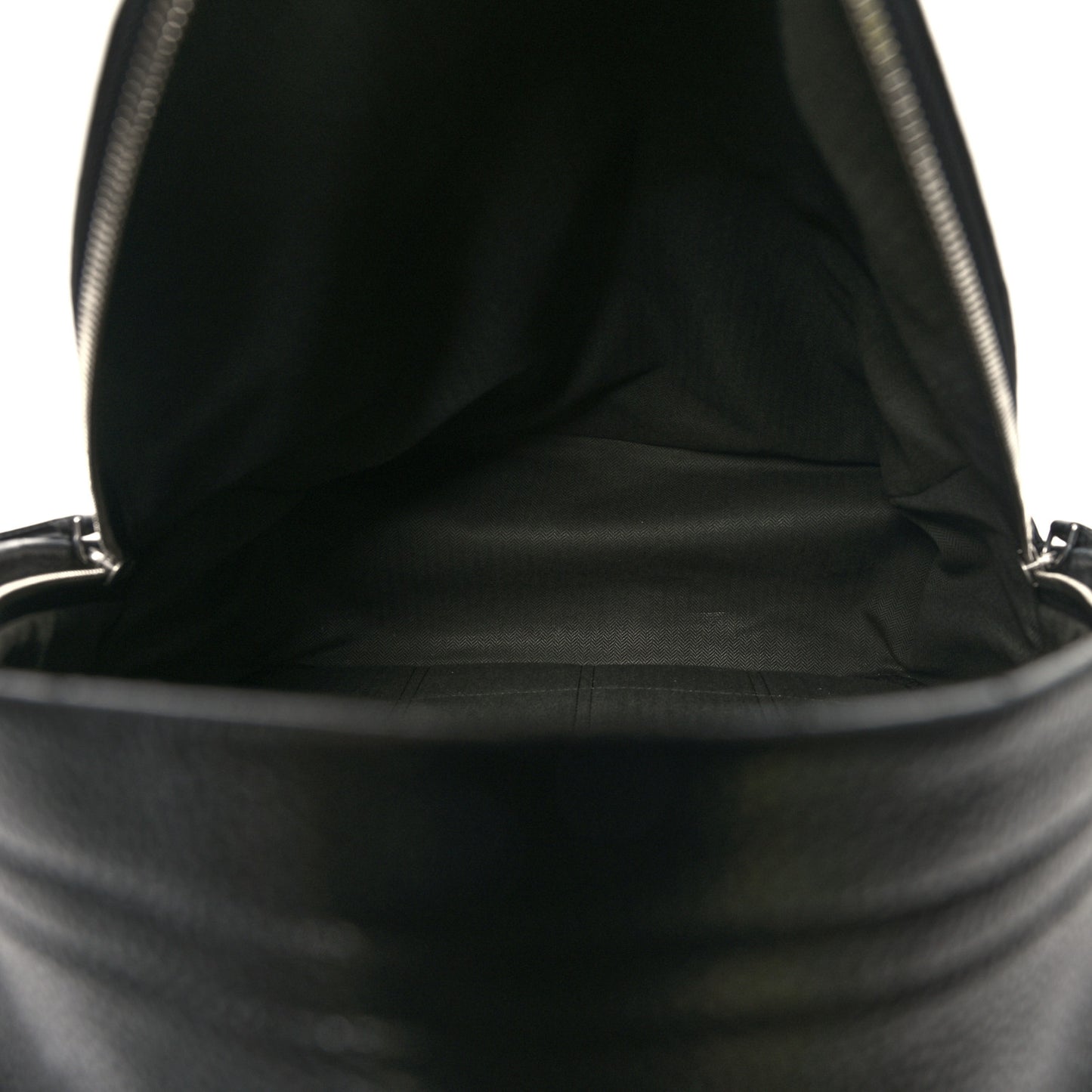 Grain Calfskin Zipped Backpack Black