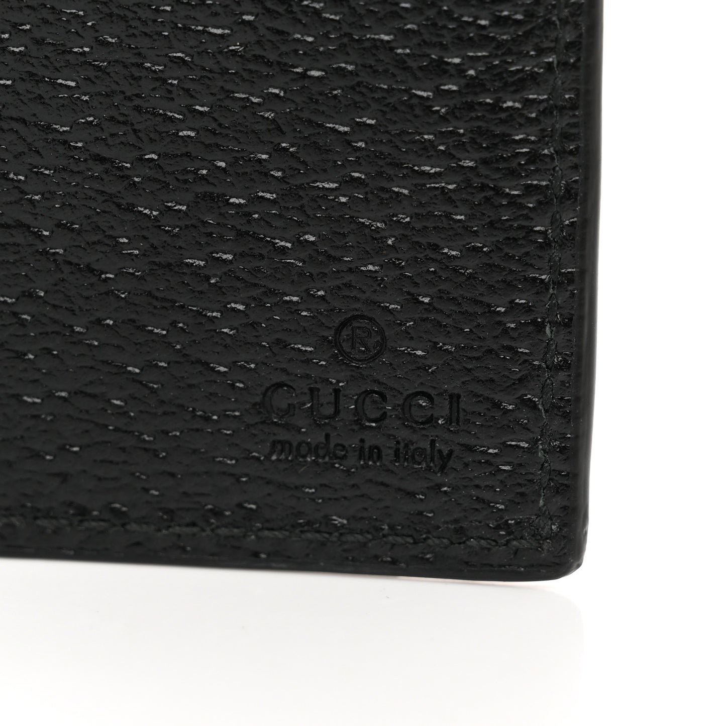 Calfskin Boar Effect GG Marmont Bi-Fold Wallet Black