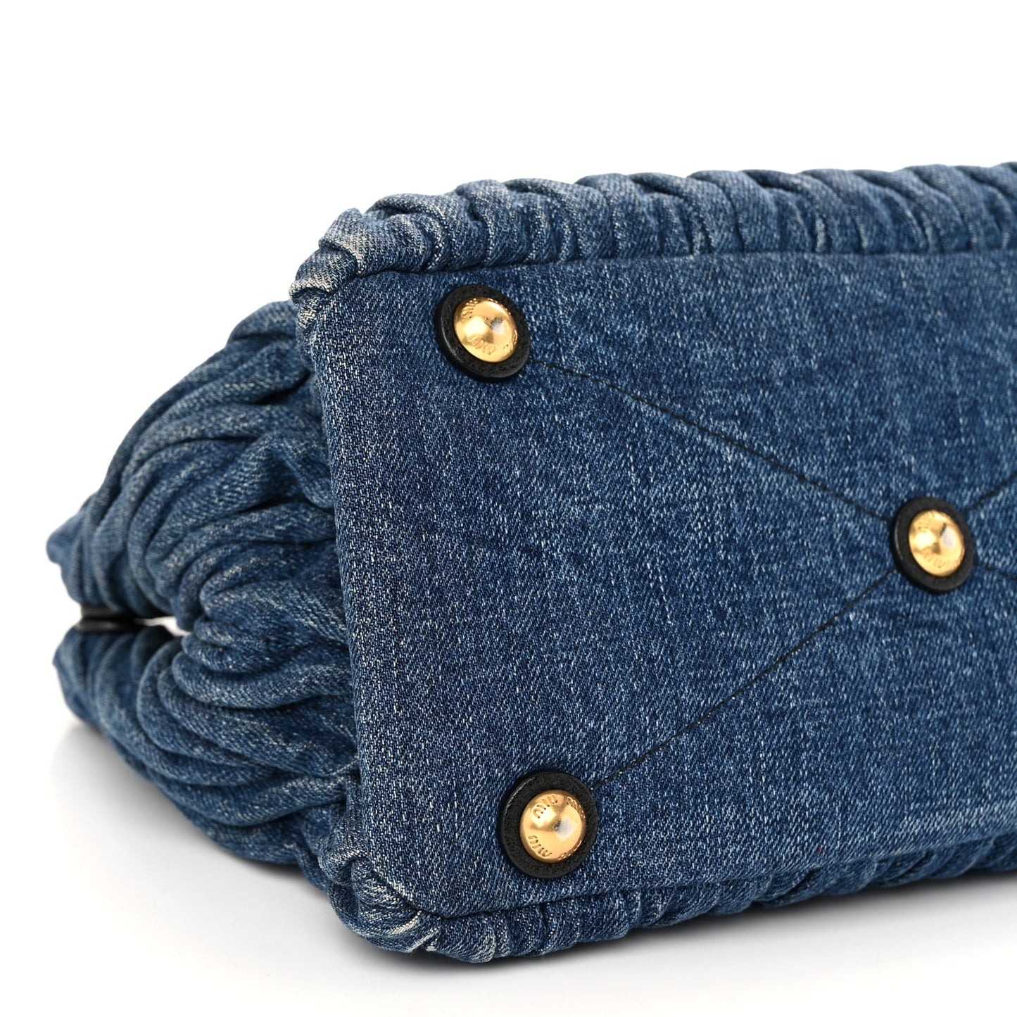 Denim Matelasse Small Tote Blue
