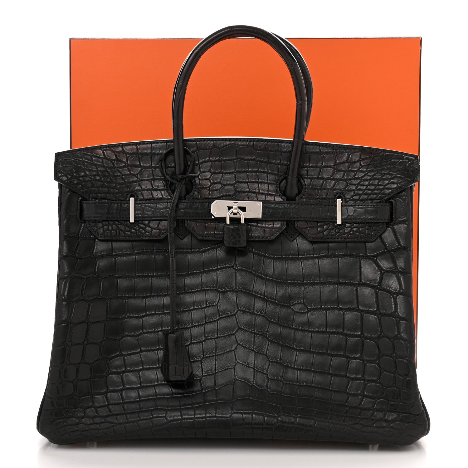 Hermes Matte Niloticus Crocodile Birkin 35 Black 11 of 11