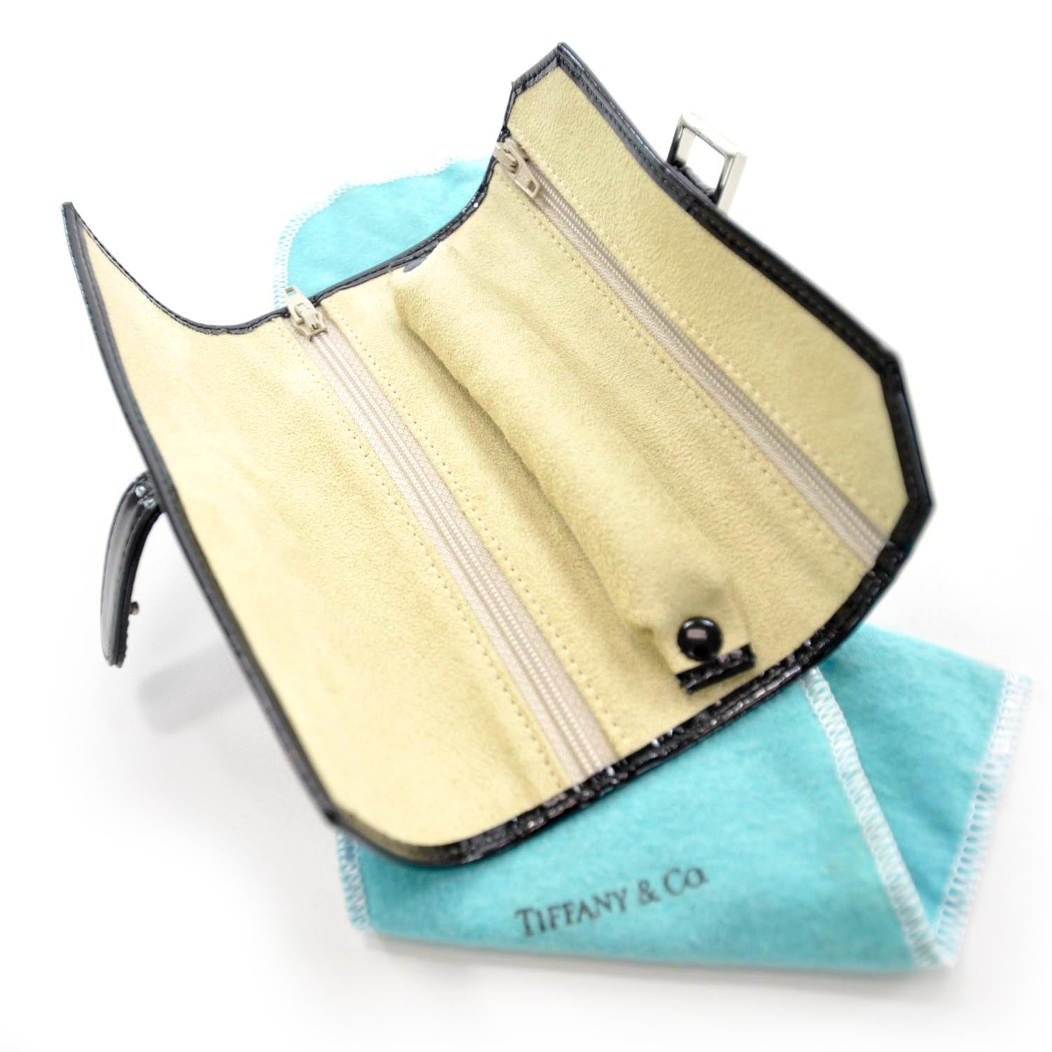 Tiffany Patent Leather Jewelry Roll Black 4 of 5