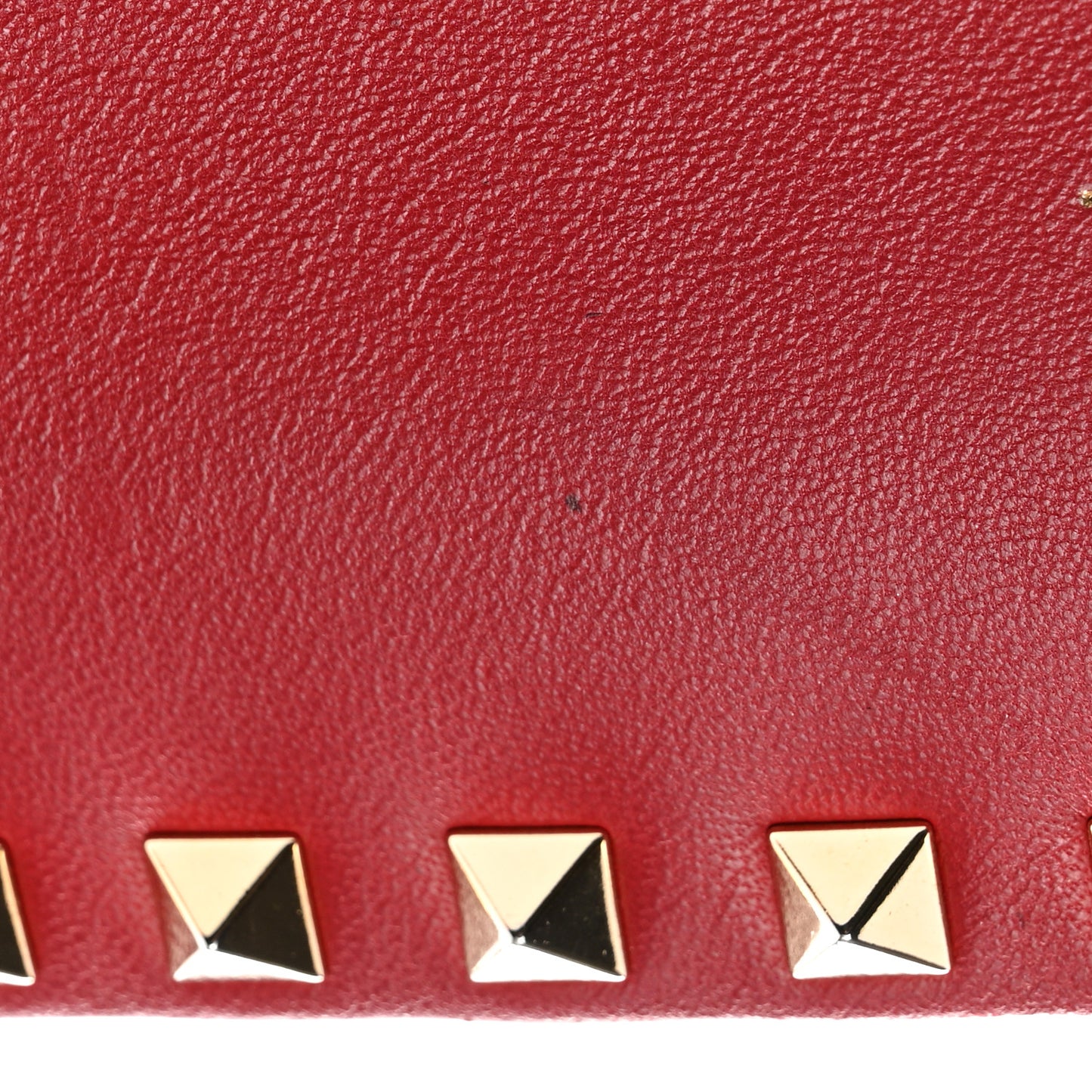 Nappa Rockstud Wristlet Clutch Rosso Valentino
