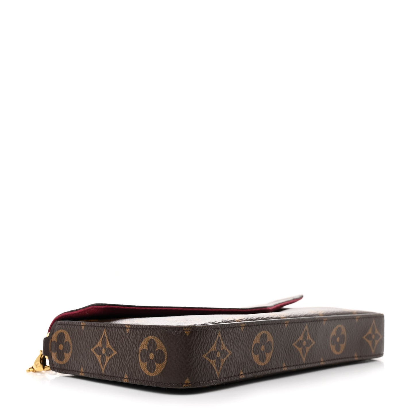 Monogram Pochette Felicie Chain Wallet Fuchsia