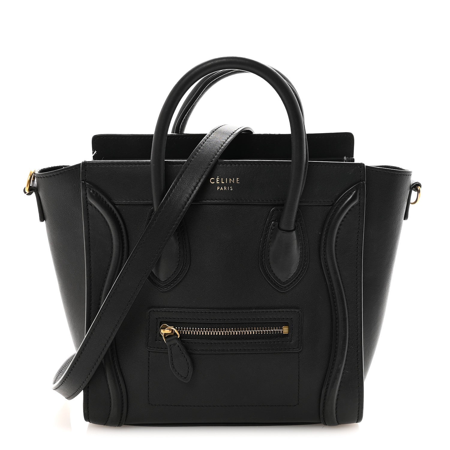 CELINE Luggage Nano ハンドバッグ ブラック Celine Smooth Calfskin Nano Luggage Black 1877938 – FASHIONPHILE