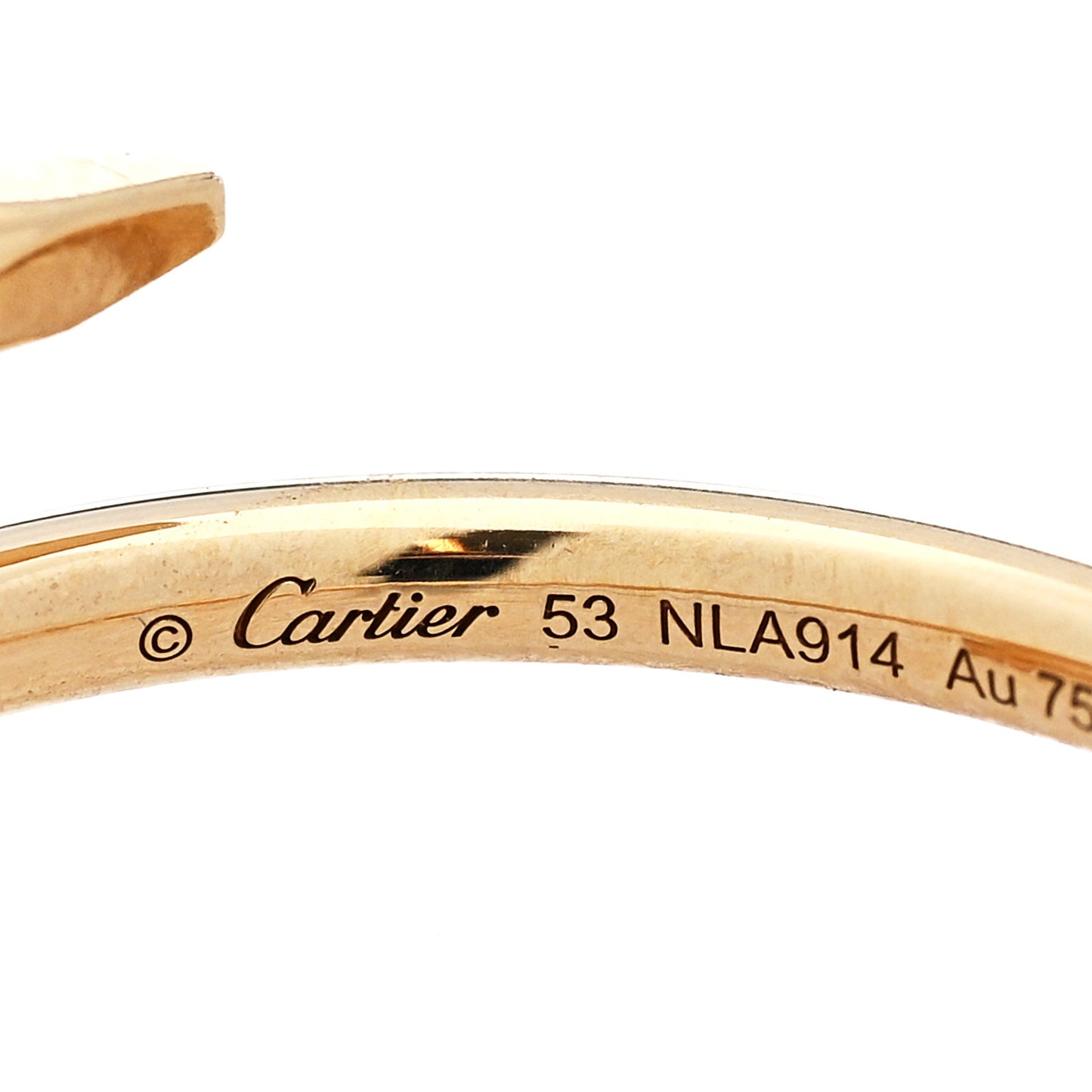 18K Yellow Gold Small Juste Un Clou Ring 53 6.25