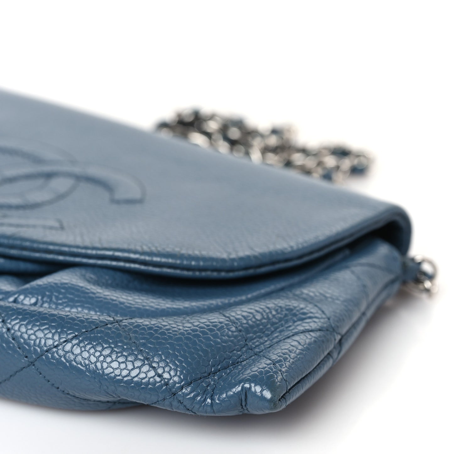 Caviar Half Moon Wallet On Chain WOC Blue