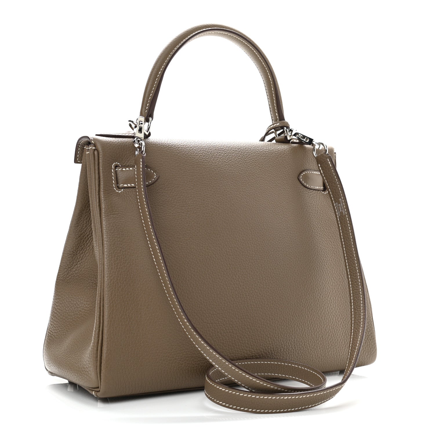 Hermes Togo Kelly Retourne 28 Etoupe 3 of 13