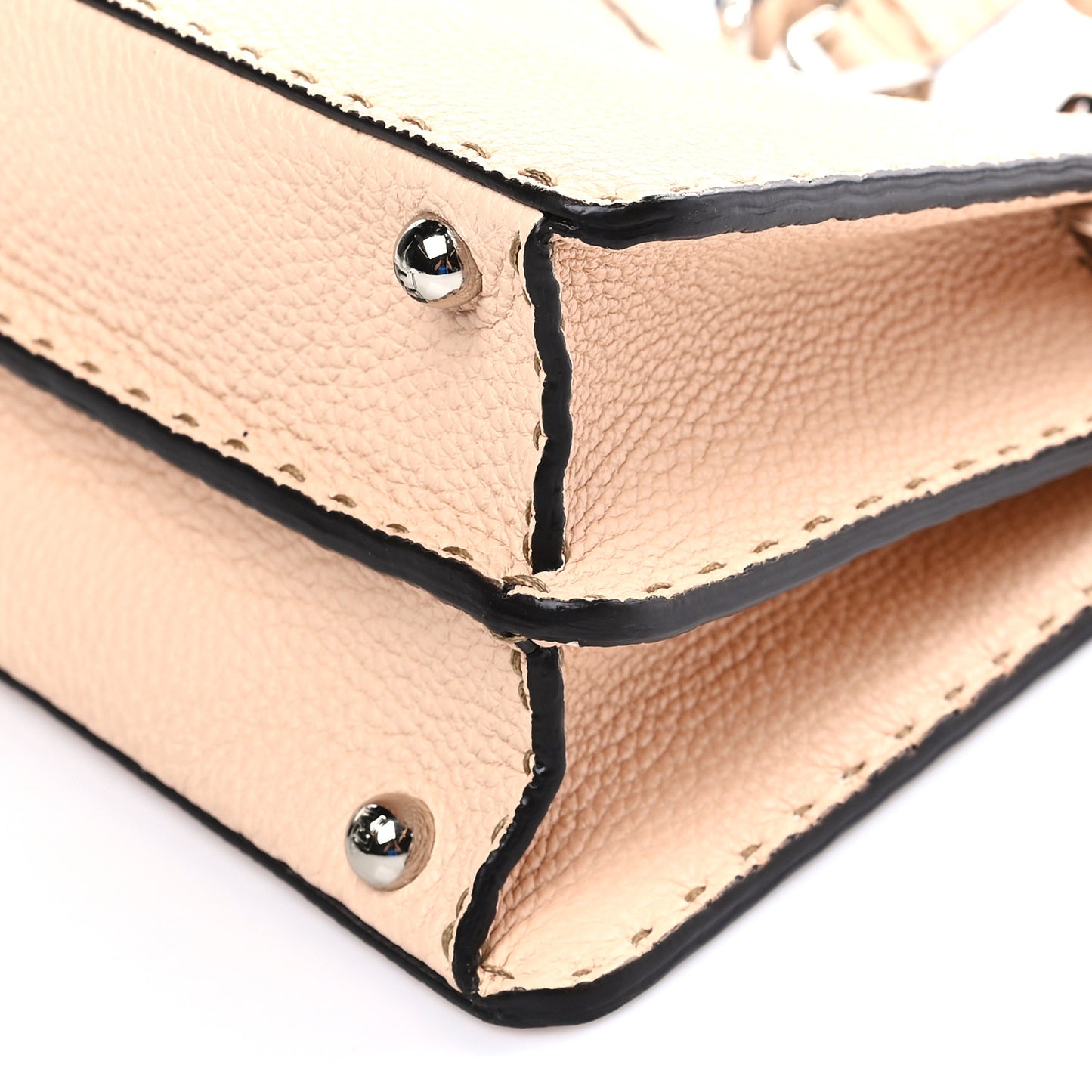 Cuoio Romano Selleria Chamois Small Peekaboo I SEE U Satchel Cipria