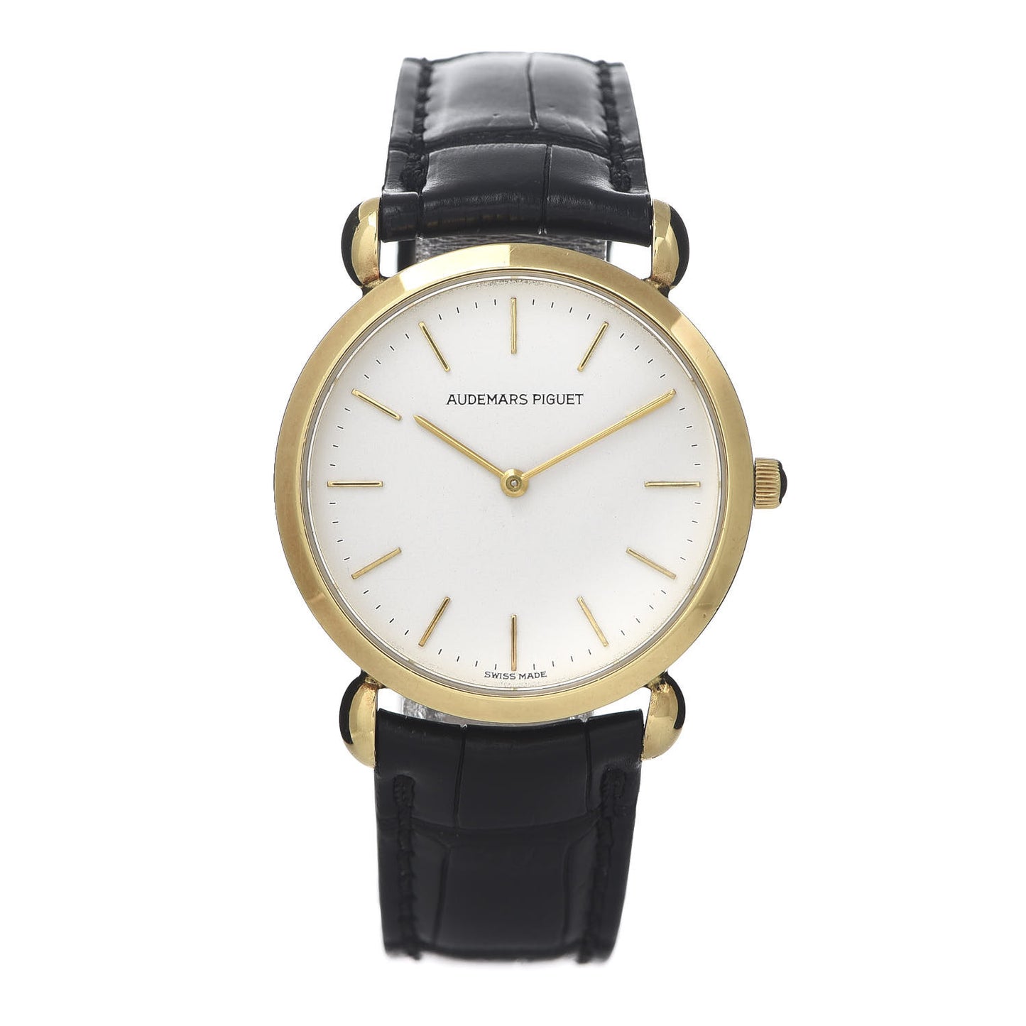 18K Yellow Gold Alligator 32mm Classic Manual Winding Watch