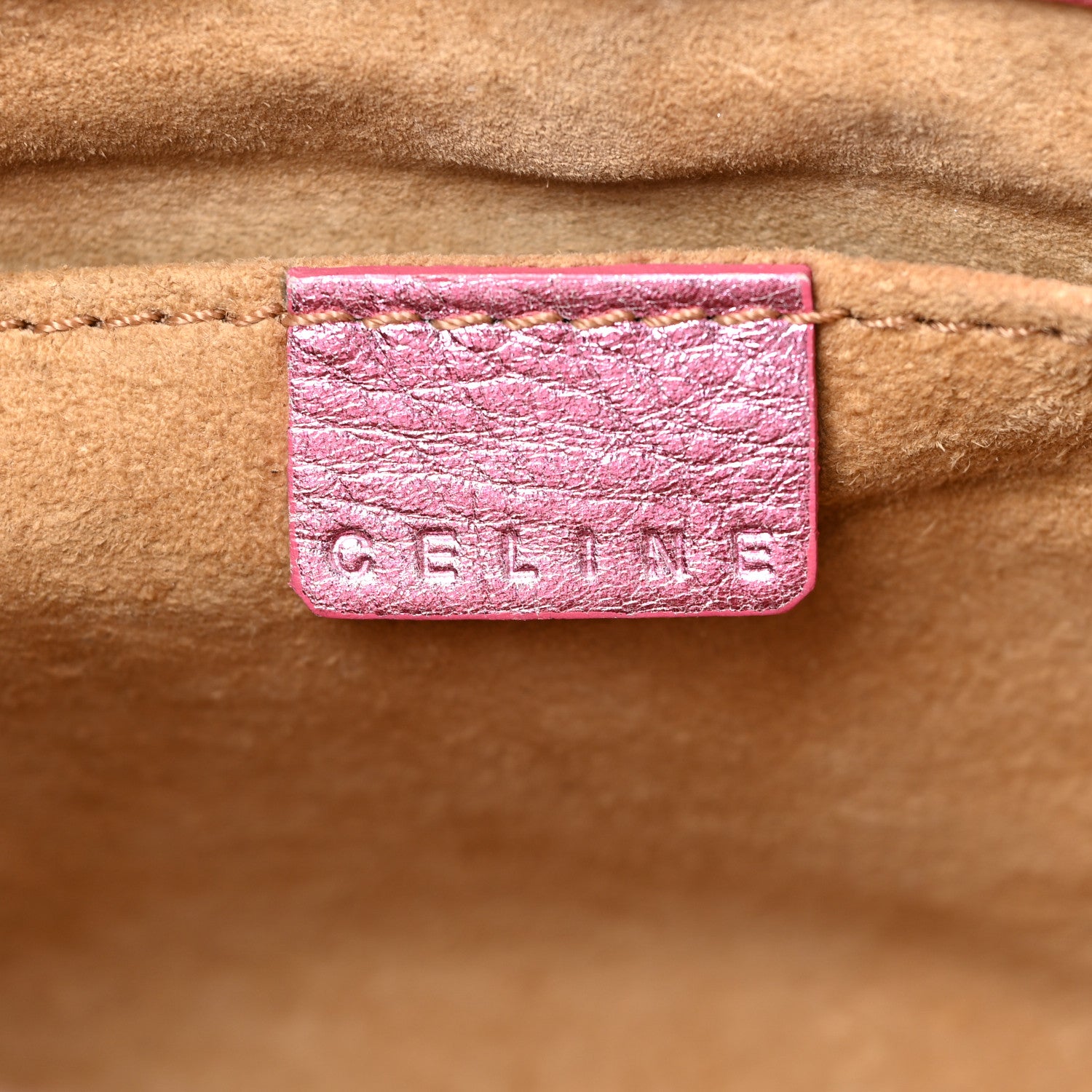 Celine Metallic Lambskin Quilted Boogie Satchel Pink 7 of 26