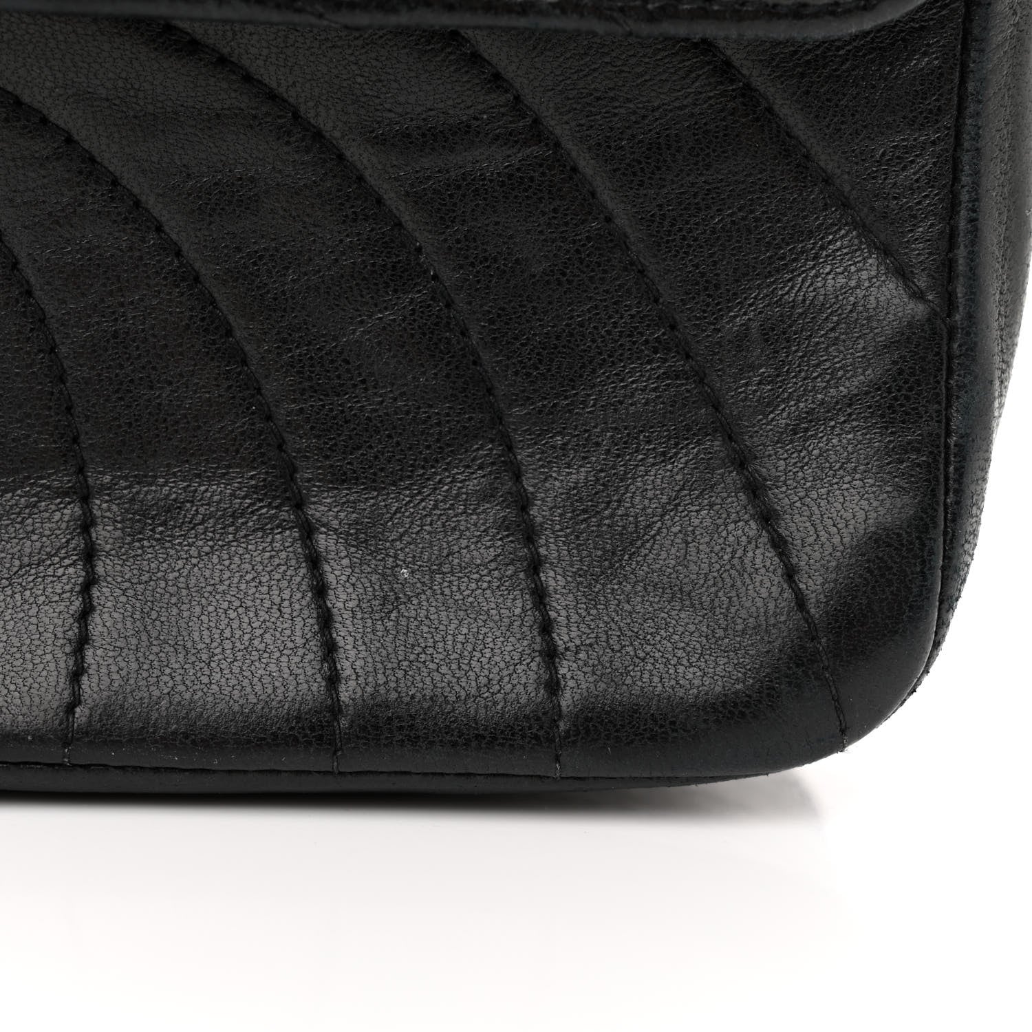 Chanel Lambskin Stitched Single Flap Black 14 of 16