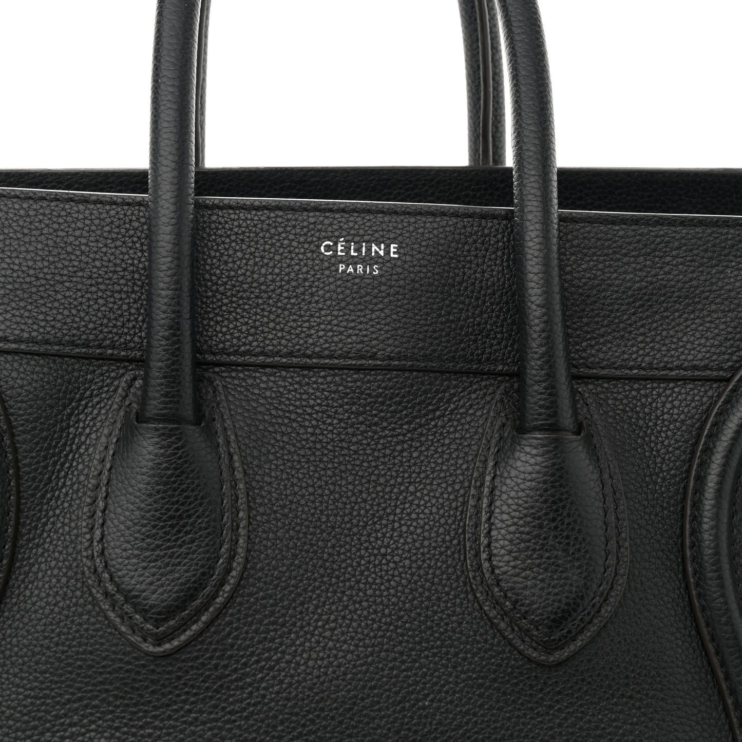 Drummed Calfskin Mini Luggage Black