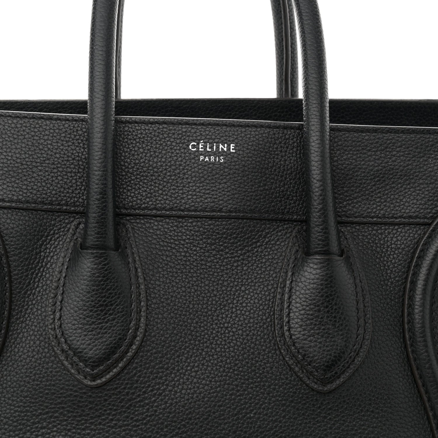 Celine Drummed Calfskin Mini Luggage Black 7 of 10