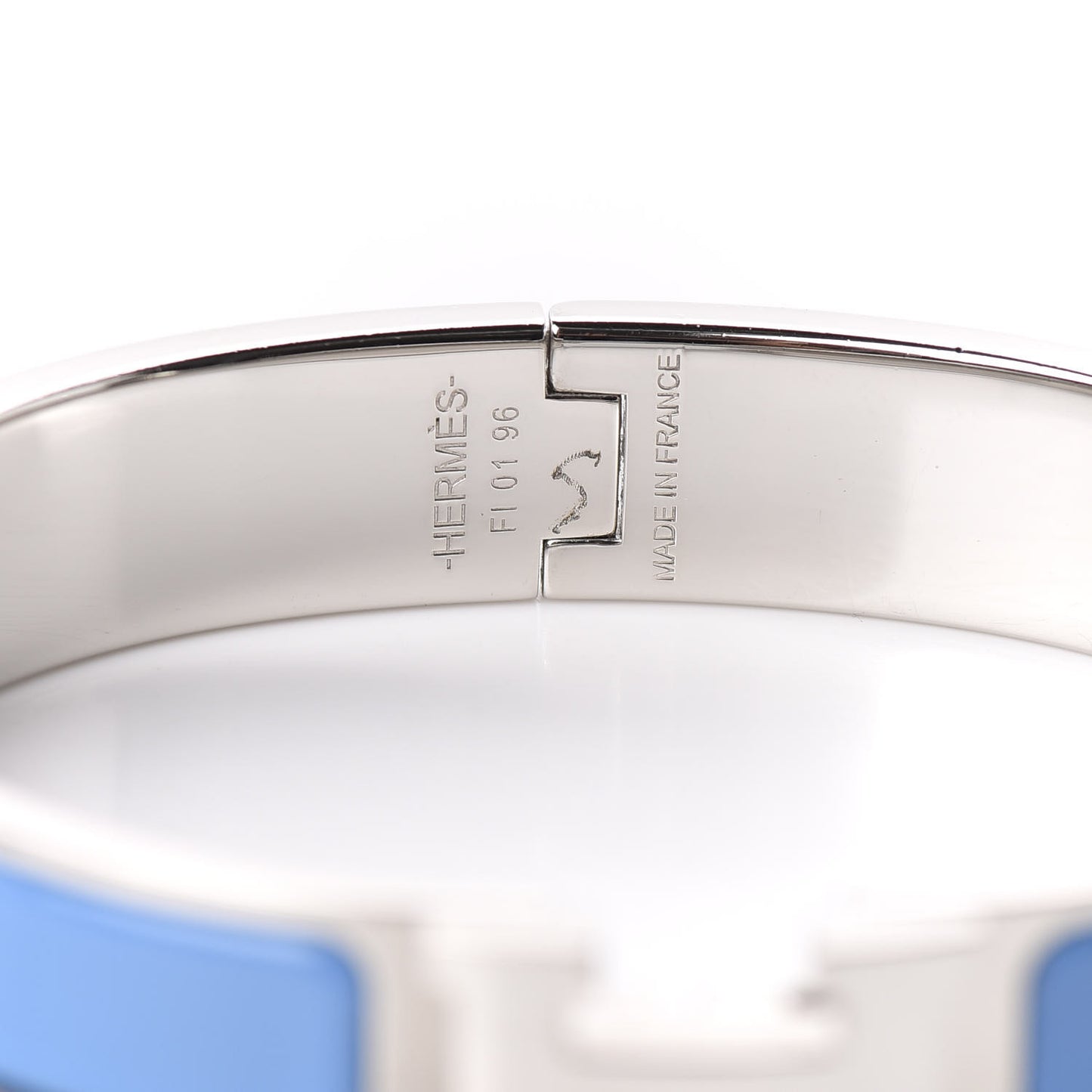 Enamel Narrow Clic Clac H Bracelet GM Bleu Cielo