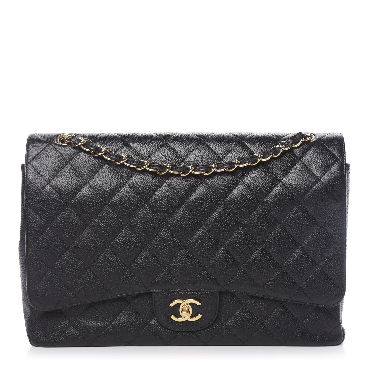 Chanel Caviar Quilted Maxi Double Flap Black 1 of 12