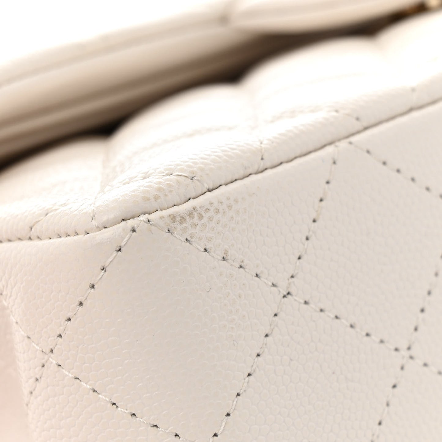 Caviar Quilted Small Double Flap White