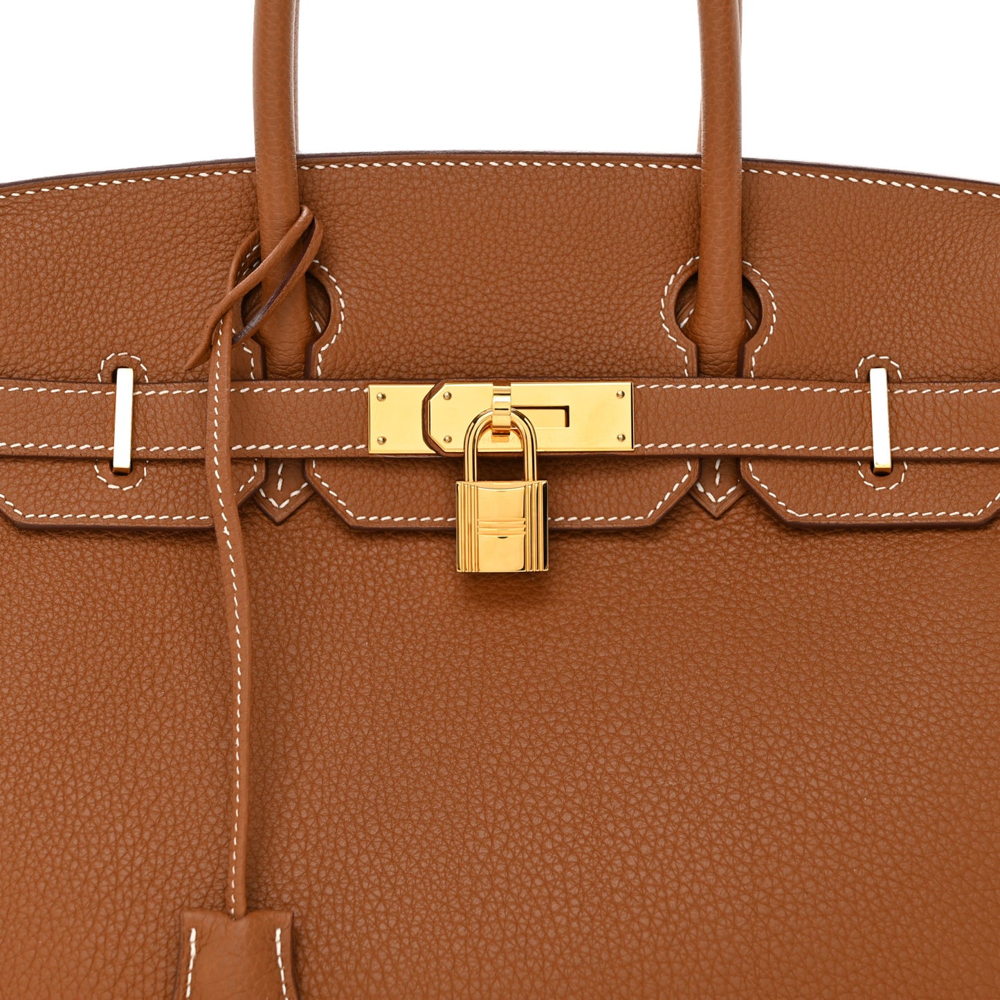 Togo Horseshoe Birkin 30 Gold Vermillion