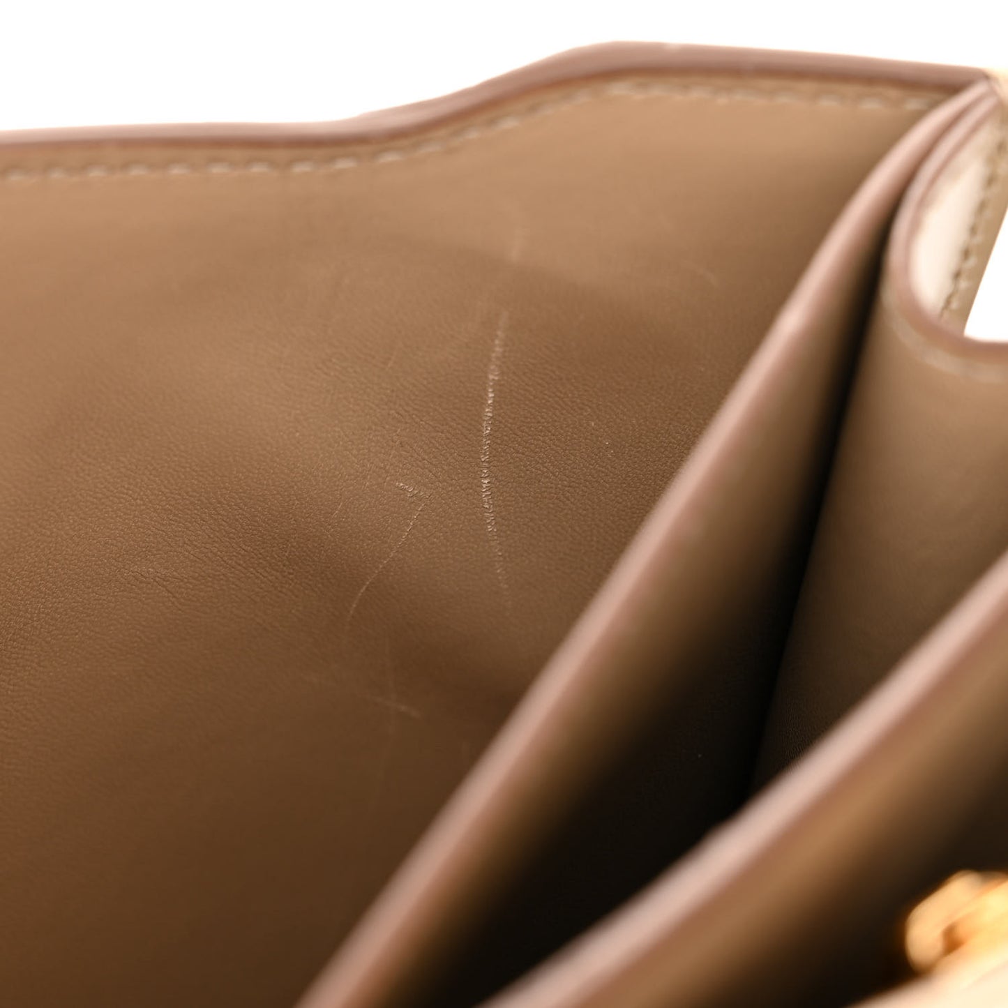 Calfskin Monogram Embossed Medium TB Chain Bag Honey