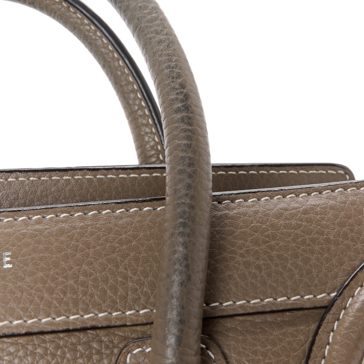 Drummed Calfskin Nano Luggage Souris