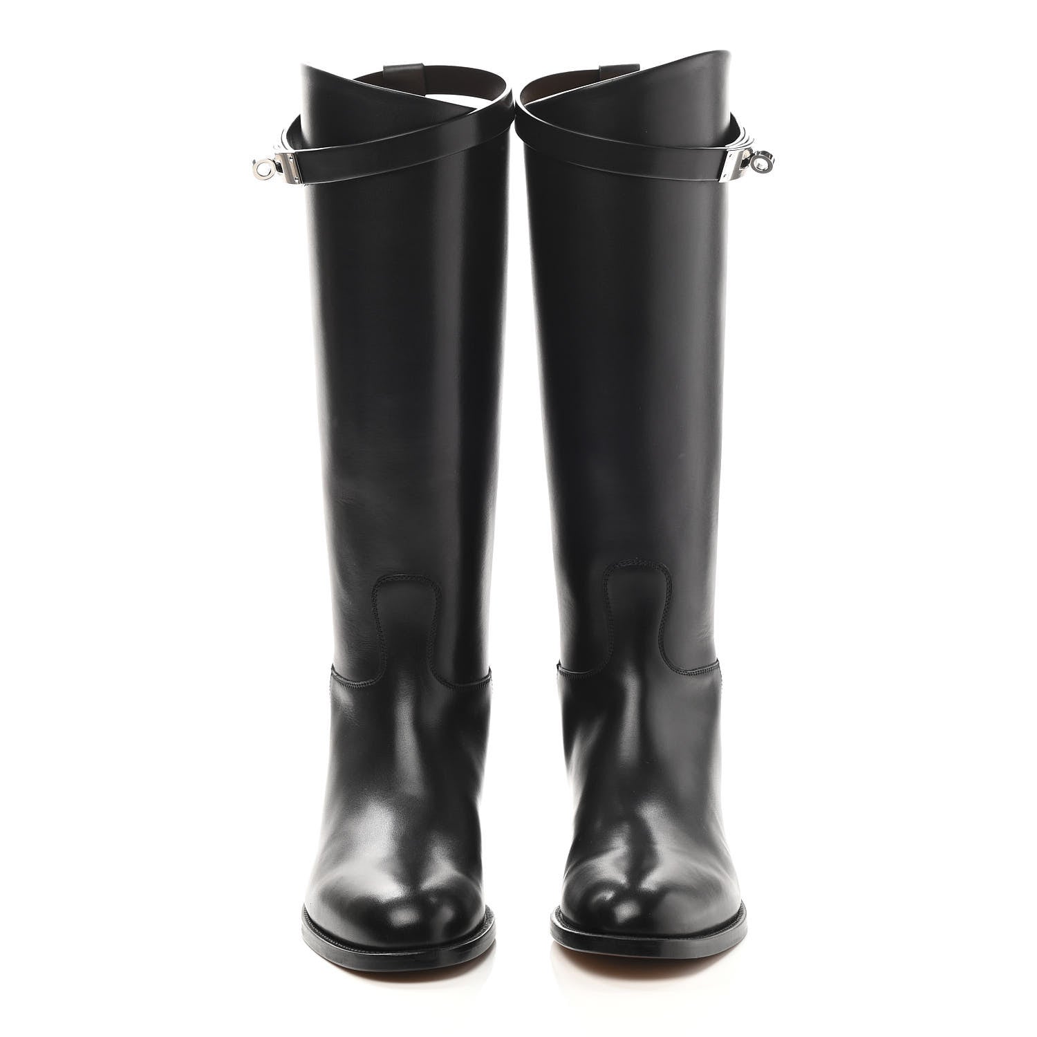 Hermes Box Kelly Jumping Boots 36 Black 2 of 9
