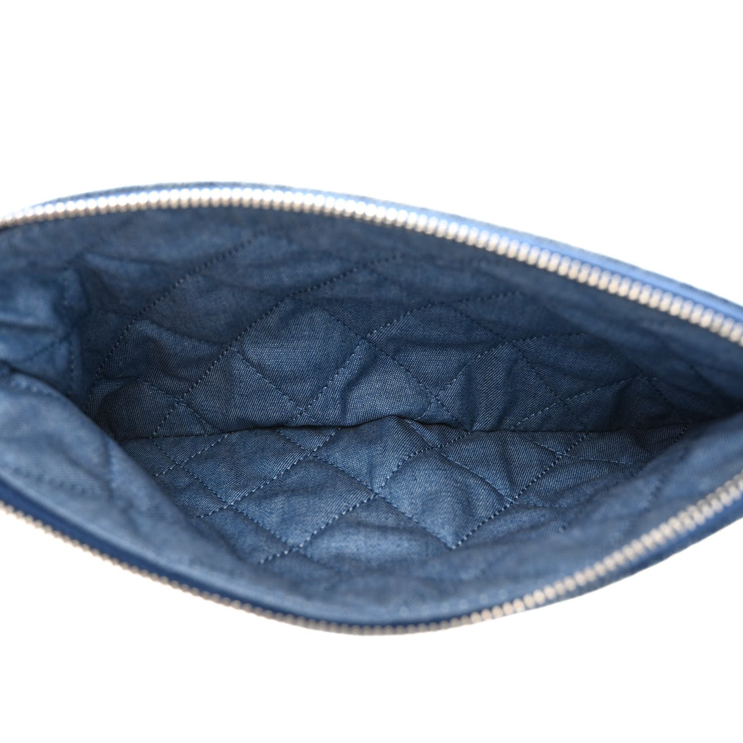 Denim Quilted Chanel 22 Blue