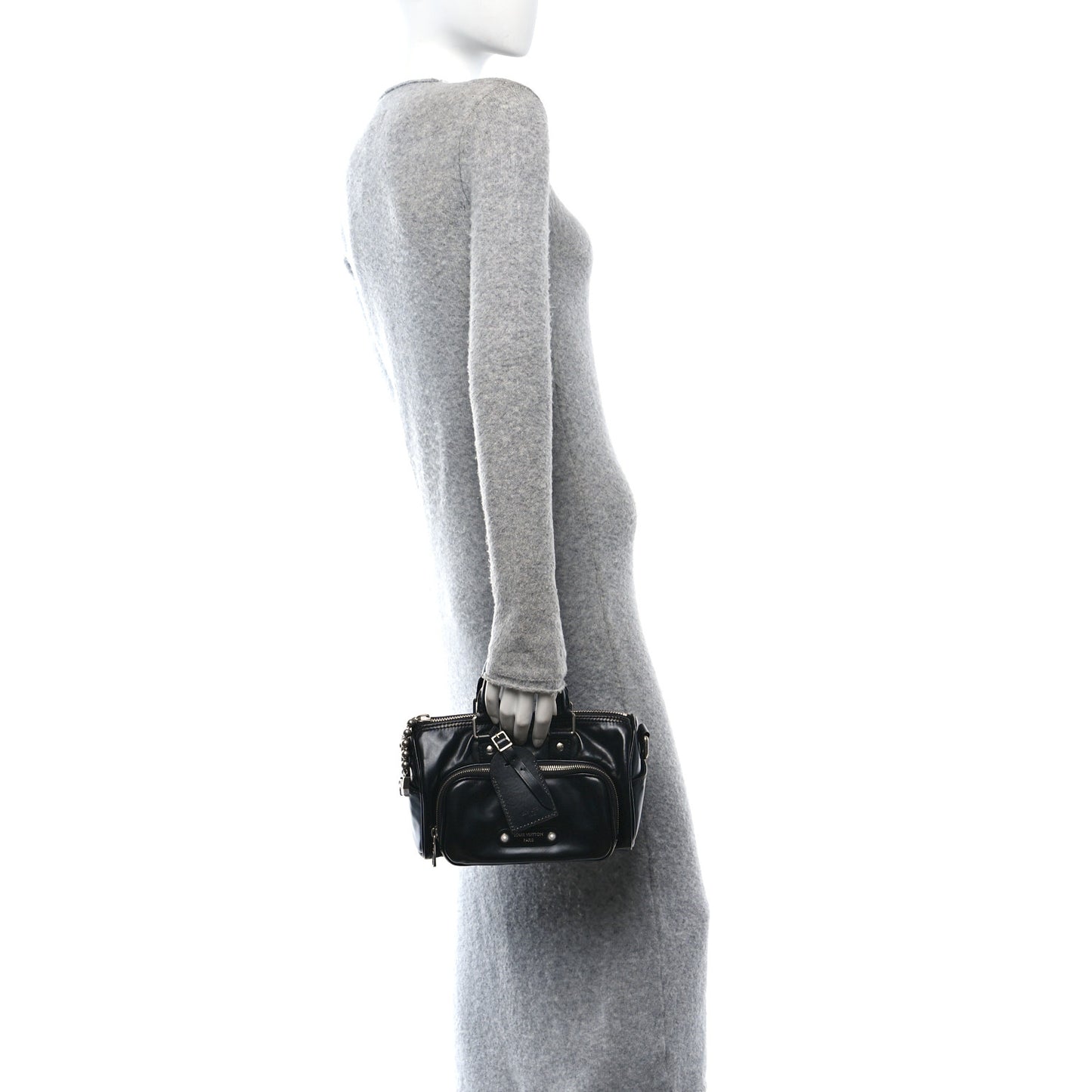 Calfskin Cargo Keepall Bandouliere 25 Black