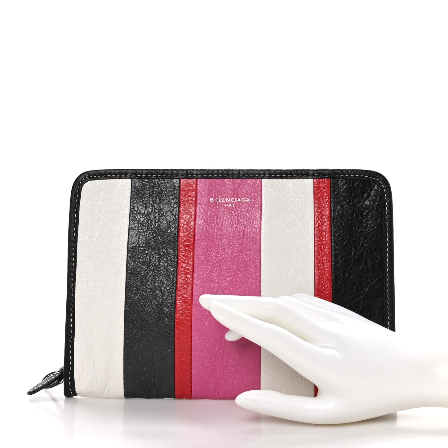 Agneau Arena Multicolore Bazar Pouch Rose Gris White Black Rouge