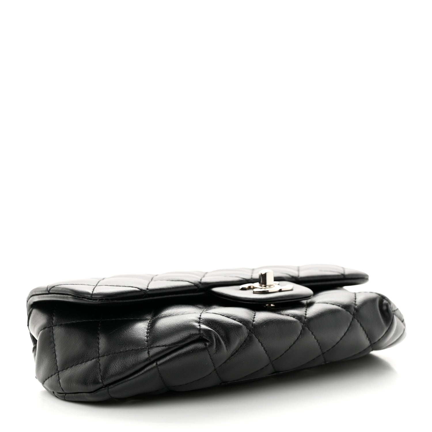 Chanel Calfskin Quilted CC Uniform Flap Belt Bag Black 4 of 10