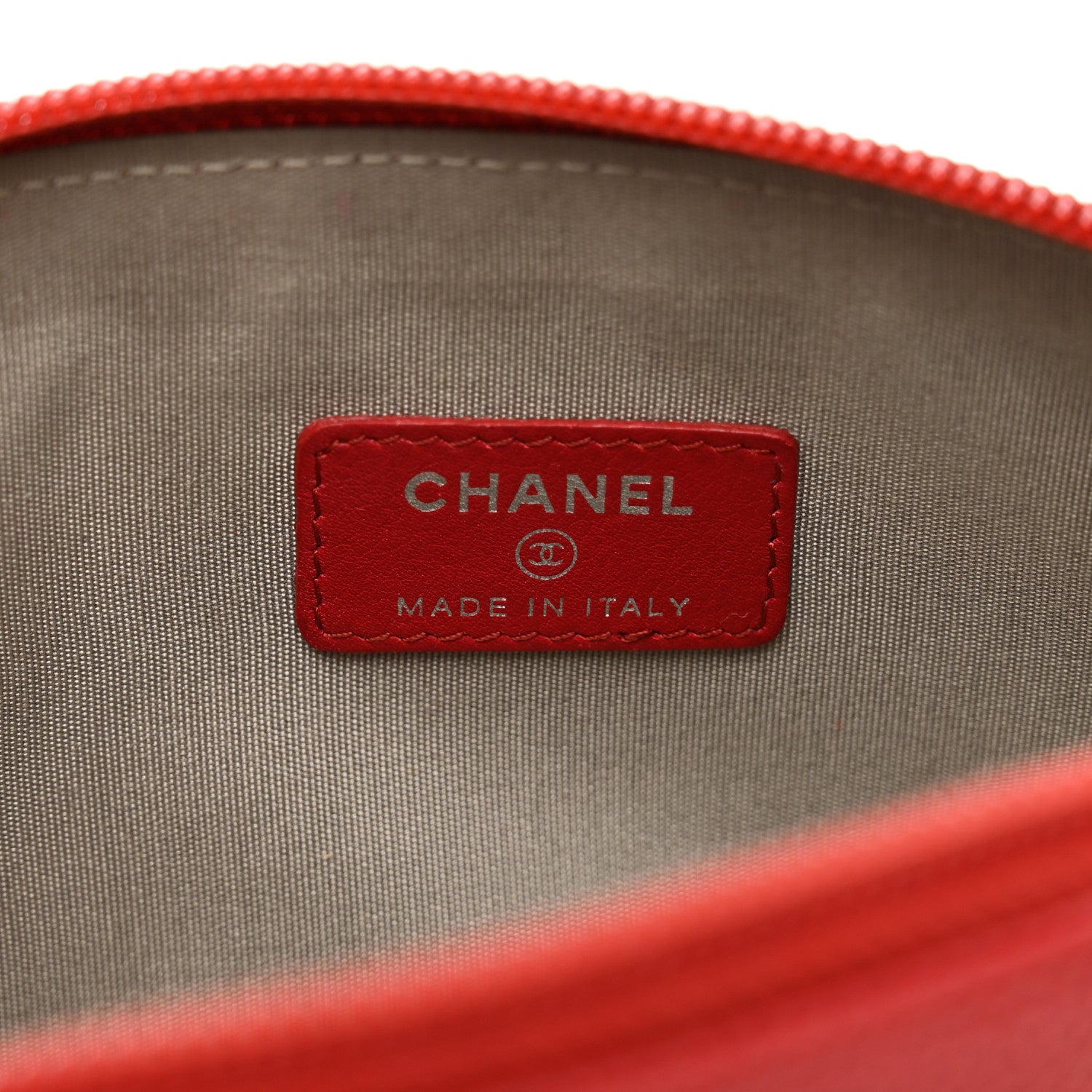 Chanel Caviar Timeless CC Cosmetic Pouch Red 6 of 9