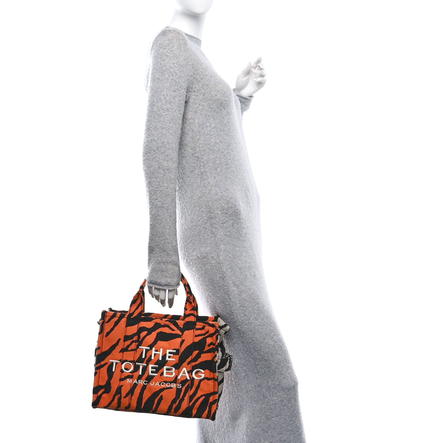 Cotton Canvas Zebra Tiger Print Medium The Traveler Tote Bag