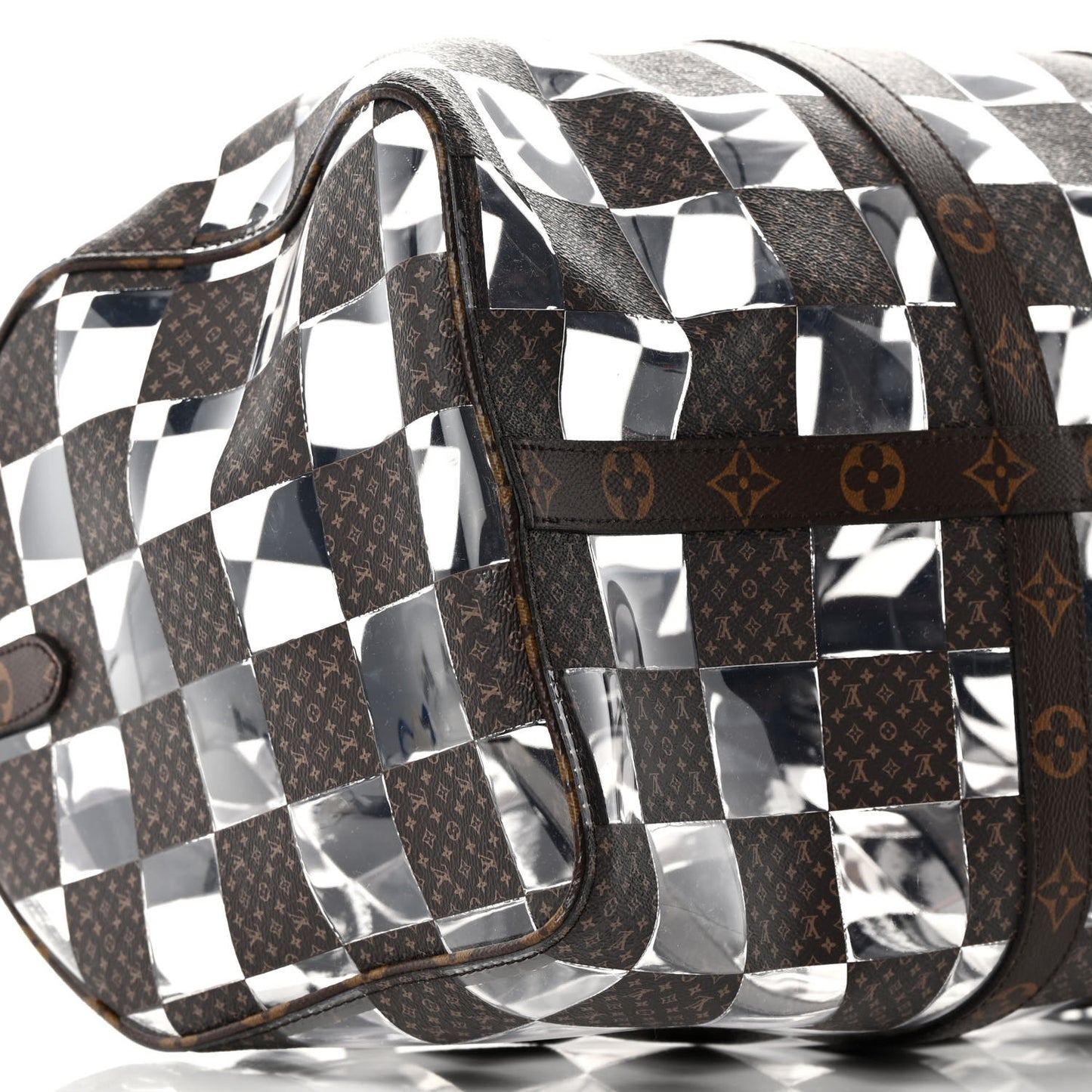 PVC Monogram Chess Keepall Bandouliere 50