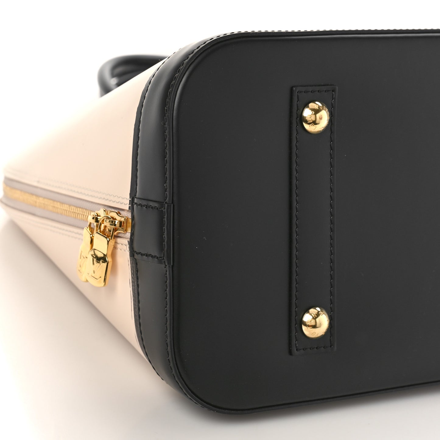 Calfskin Printed Alma GM Beige Black