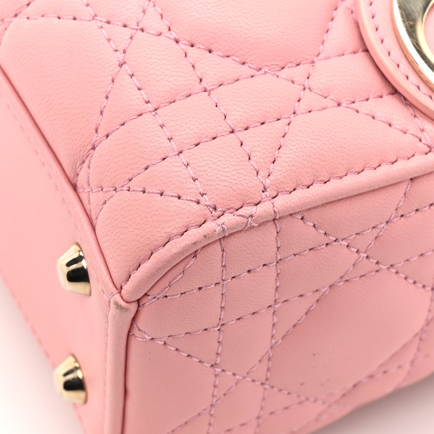 Lambskin Cannage Mini Lady Dior Melacoton