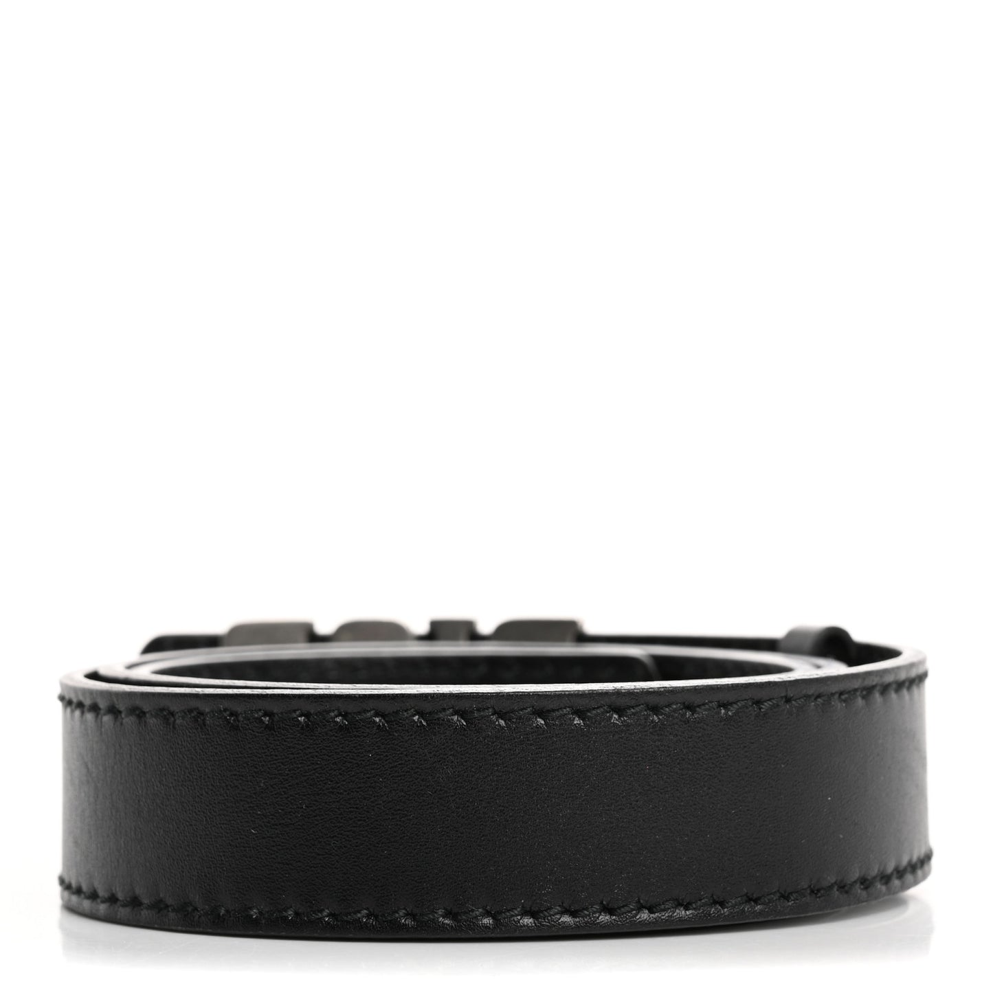 Calfskin D Fence Belt 80 Black
