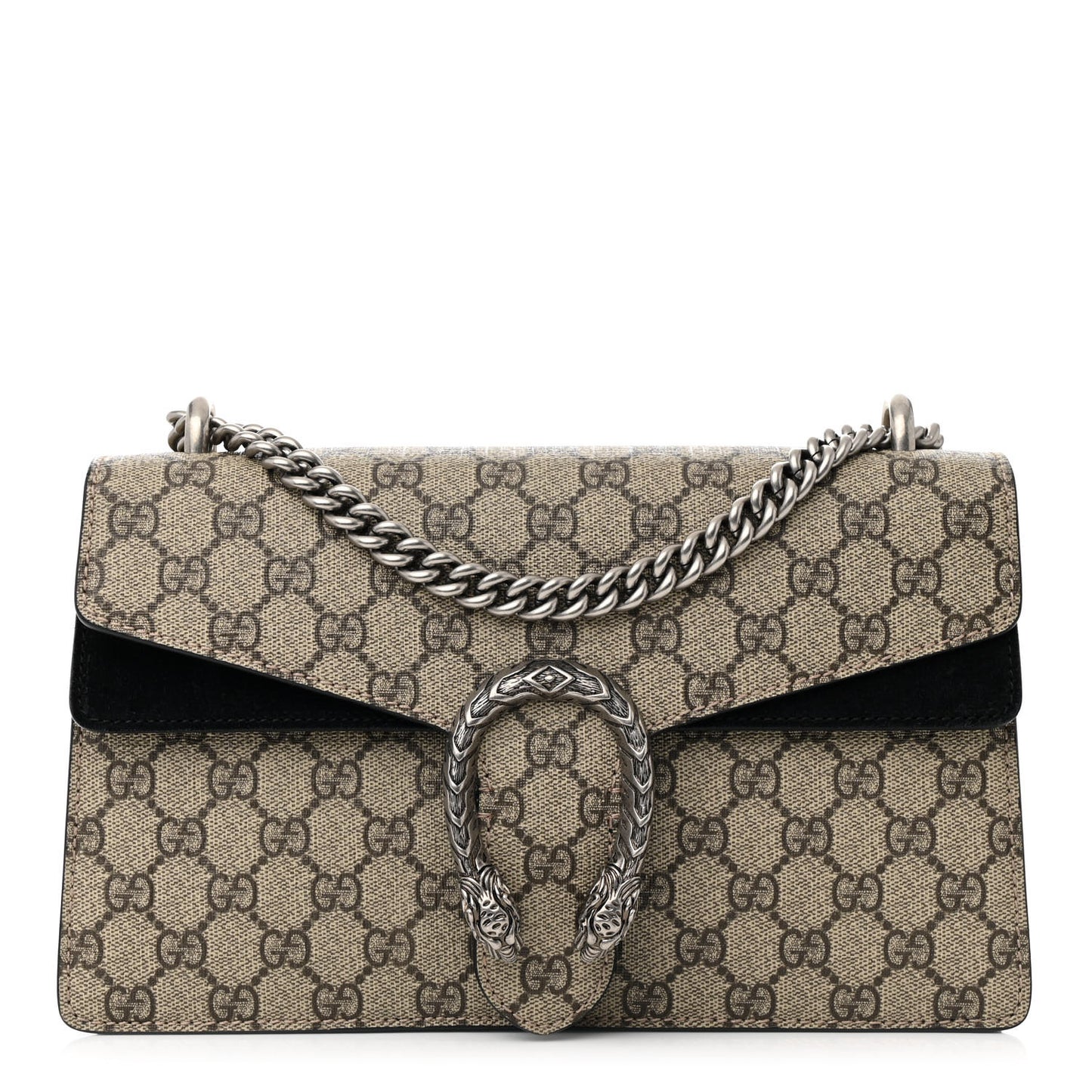 GG Supreme Monogram Small Dionysus Shoulder Bag Black