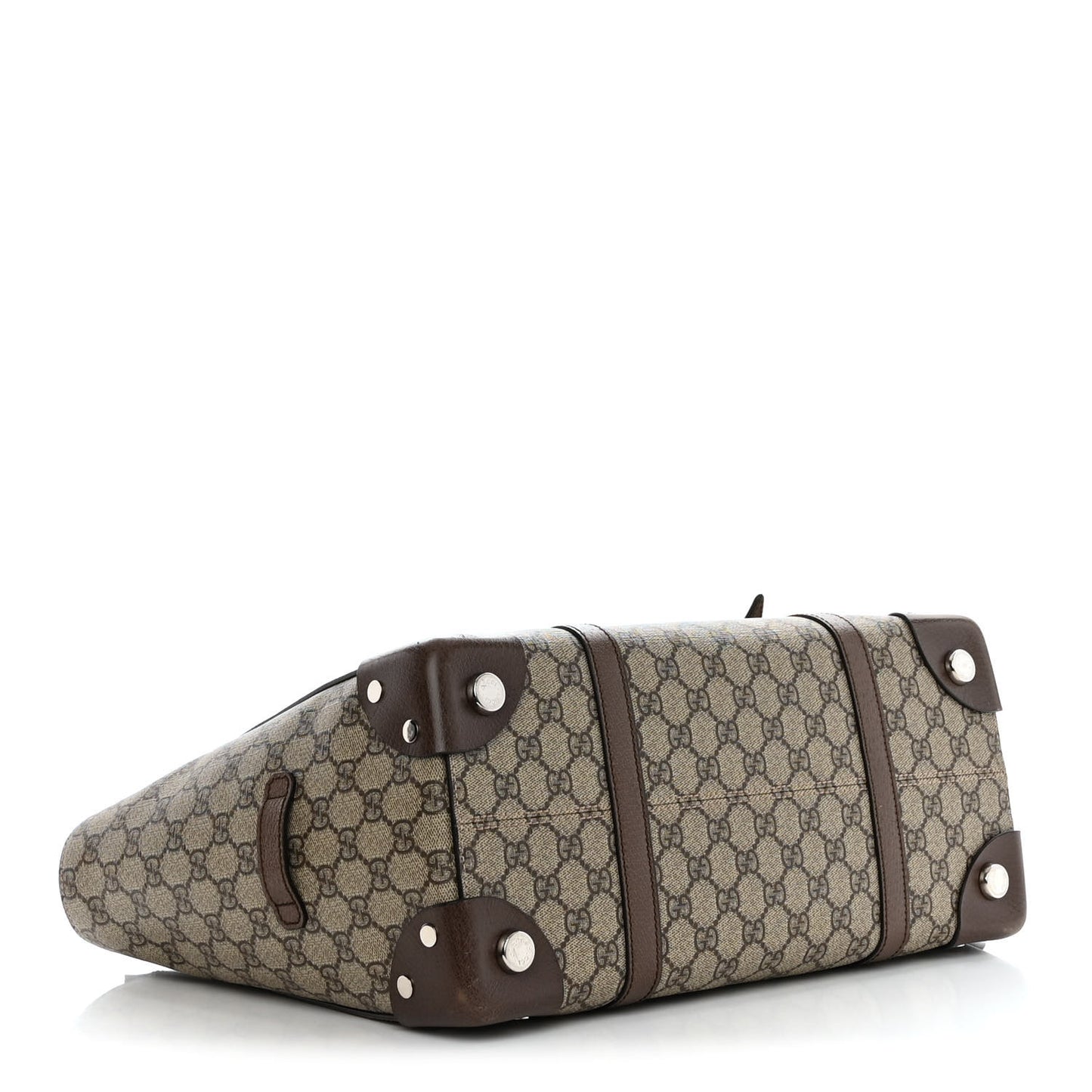 GG Supreme Monogram Textured Dollar Calfskin Medium Detail Tote Beige Ebony New Acero
