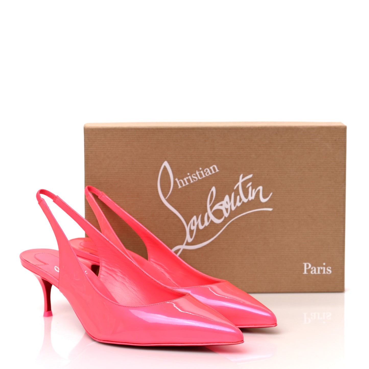 Patent Kate Sling 55 Pumps 38.5 Fluo Pink
