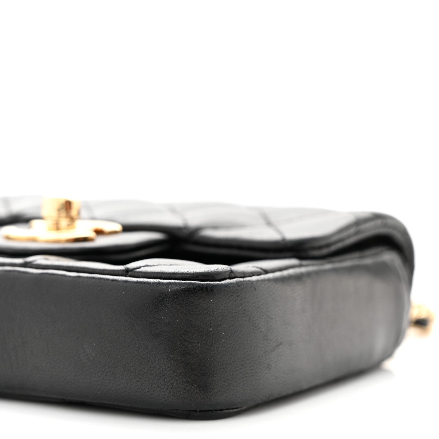 Chanel Lambskin Quilted Extra Mini Square Flap Black 10 of 10