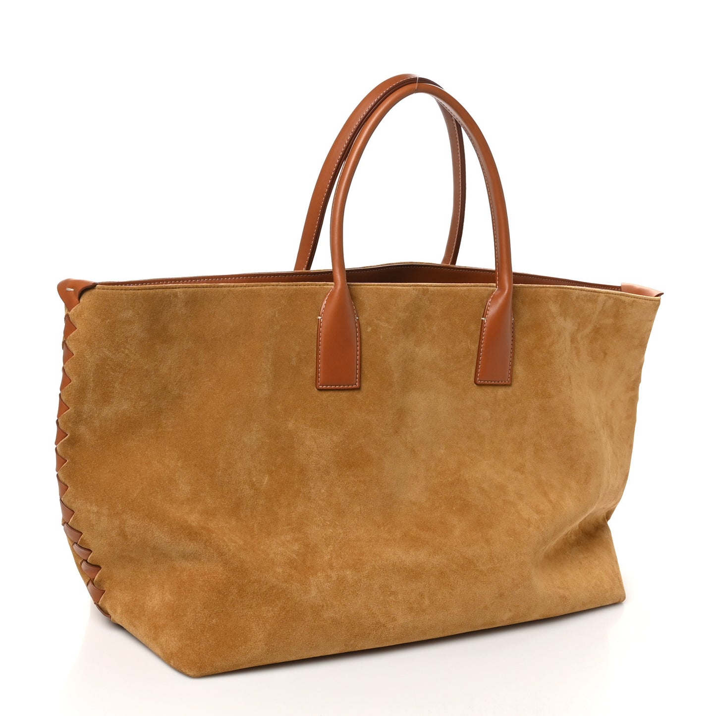 Suede Large Cabat Camel Light Wood