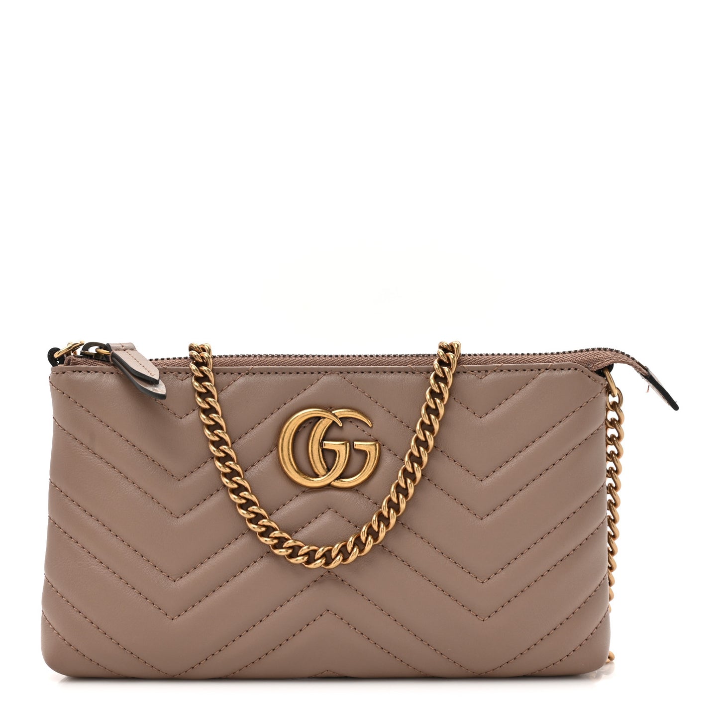 Calfskin Matelasse Mini GG Marmont Chain Bag Porcelain Rose
